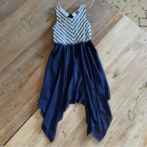 Blue White Striped Dress Size 12